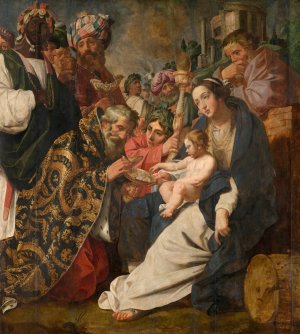 The Adoration of the Magi by Abraham Janssens Oil Painting