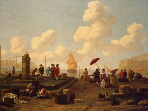 Seashore Oil painting by Abraham Jansz Begeyn