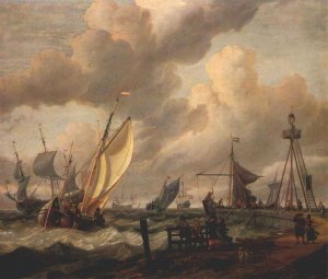 Shipping by Abraham Jansz Storck Oil Painting