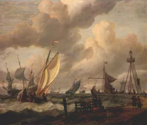 Shipping by Abraham Jansz Storck - Oil Painting Reproduction