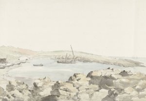 Gezicht op de haven van Luogo Vivo by Abraham-Louis-Rodolphe Ducros Oil Painting