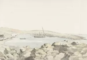 Gezicht op de haven van Luogo Vivo by Abraham-Louis-Rodolphe Ducros Oil Painting