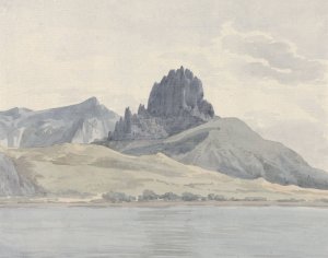 Gezicht op de kust van Pentidatilo aan de overzijde van kaap Spartivento by Abraham-Louis-Rodolphe Ducros Oil Painting