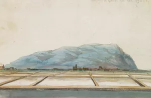 Gezicht op de zoutpannen van Trapani by Abraham-Louis-Rodolphe Ducros Oil Painting