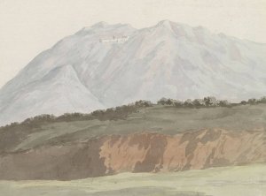 Gezicht op kartuizerklooster van Monte Vergine hoog gelegen boven Avellino Oil painting by Abraham-Louis-Rodolphe Ducros