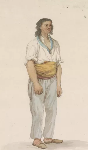Jongen in herberg op Malta by Abraham-Louis-Rodolphe Ducros Oil Painting