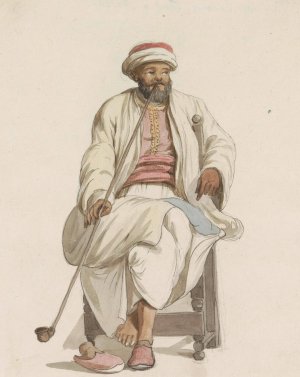 Kadi van de Turkse slaven op Malta by Abraham-Louis-Rodolphe Ducros Oil Painting