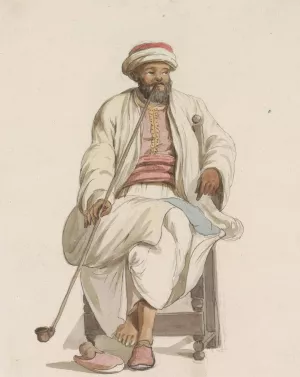Kadi van de Turkse slaven op Malta by Abraham-Louis-Rodolphe Ducros Oil Painting