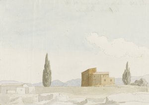 Landhuis aan voet van Monte Pellegrino by Abraham-Louis-Rodolphe Ducros Oil Painting