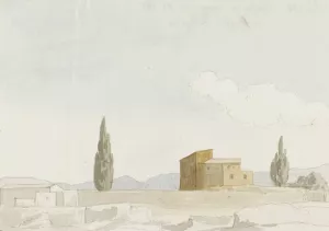 Landhuis aan voet van Monte Pellegrino by Abraham-Louis-Rodolphe Ducros Oil Painting