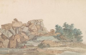 Resten van Zeus Olympus tempel bij Agrigento by Abraham-Louis-Rodolphe Ducros Oil Painting
