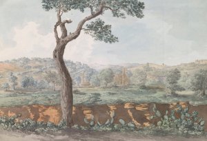 Ruine van Castor en Pollux tempel binnen muren van oude Agrigento by Abraham-Louis-Rodolphe Ducros Oil Painting