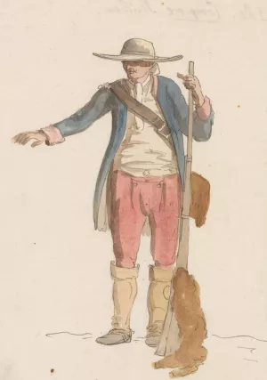 Sicileense man in plaatselijk klederdracht by Abraham-Louis-Rodolphe Ducros Oil Painting