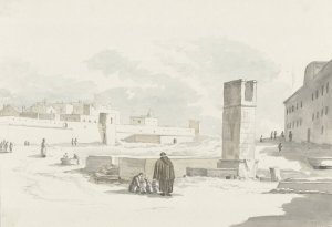 Stadsgezicht in Giovenazzo by Abraham-Louis-Rodolphe Ducros Oil Painting