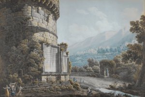 The Tomb Of Plautius Lucanus Near The Ponte Lucano by Abraham-Louis-Rodolphe Ducros Oil Painting