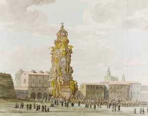 Triomfwagen voor Santa Rosalia Oil painting by Abraham-Louis-Rodolphe Ducros