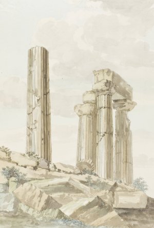 Westgevel van tempel van Juno Lucina by Abraham-Louis-Rodolphe Ducros Oil Painting