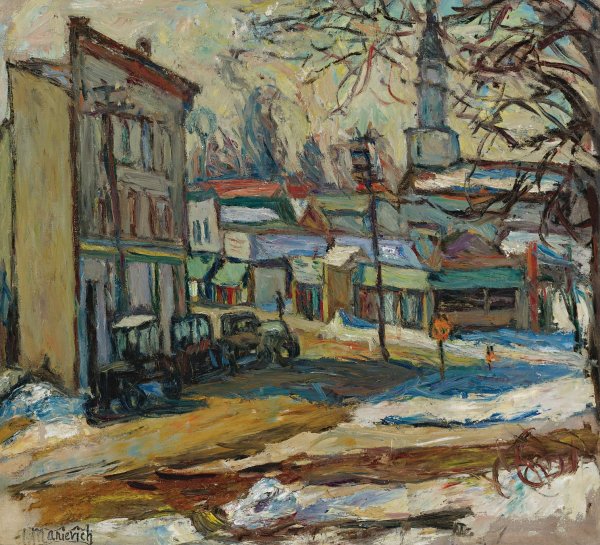 Main Product Photo of Bridgeport Painting by Abraham Manievich