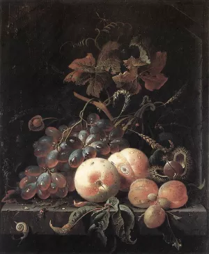 Still-Life with Fruits by Abraham Mignon - Oil Painting Reproduction