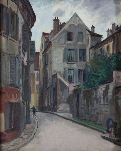 Ulica by Abraham Neuman - Hand-Painted Oil Painting Reproduction