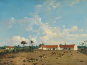 The Kemanglen Sugar Factory near Tegal by Abraham Salm Oil Painting
