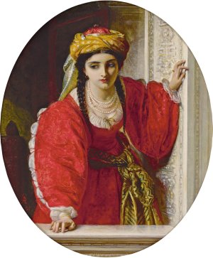 Juliet at her Balcony by Abraham Solomon Oil Painting