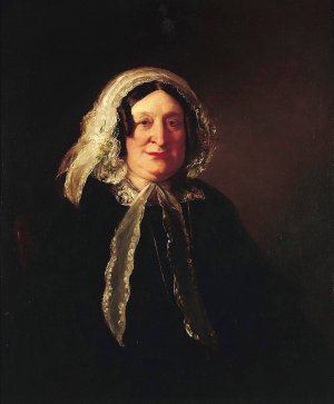 Mrs Nathaniel Levy by Abraham Solomon Oil Painting
