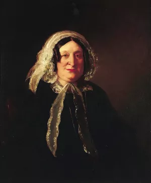Mrs Nathaniel Levy by Abraham Solomon Oil Painting