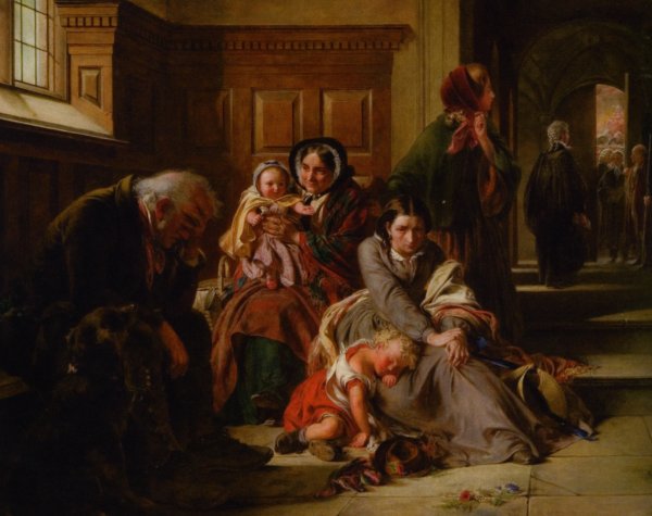 Main Product Photo of Waiting for the Verdict Painting by Abraham Solomon