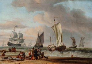 Beach View by Abraham Storck Oil Painting