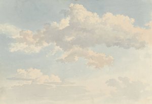 Wolken tegen blauwe lucht by Abraham Teerlink Oil Painting