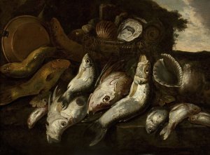 Fish by Abraham Van Beijeren Oil Painting