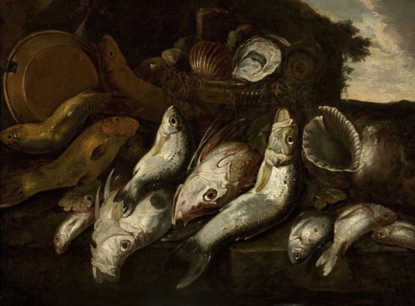Fish by Abraham Van Beijeren - Hand-Painted Oil Painting Reproduction