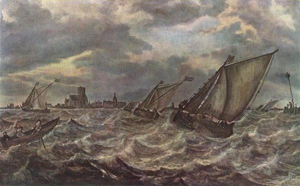 Main Product Photo of Rough Sea Painting by Abraham Van Beyeren