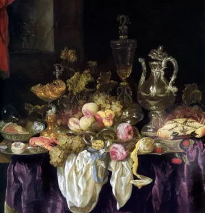 Still Life of Bowls by Abraham Van Beyeren - Oil Painting Reproduction