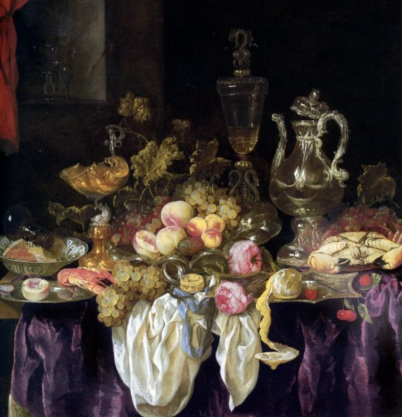 Main Product Photo of Still Life of Bowls Painting by Abraham Van Beyeren