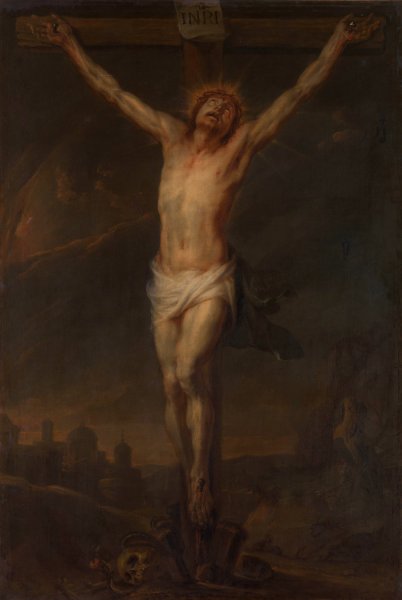 Main Product Photo of Christ on the Cross Painting by Abraham Van Diepenbeeck