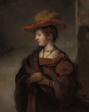 Saskia van Uylenburgh, the Artist Rembrandt's Wife by Abraham Van Dijck Oil Painting