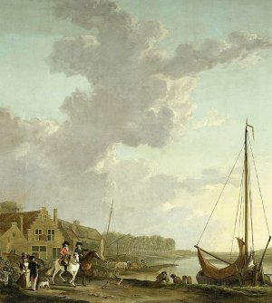 An Extensive River Landscape by Abraham Van Strij I Oil Painting