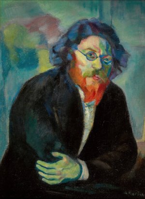 Portrait of the Composer Bichter by Abram Borisovich Kozlov Oil Painting