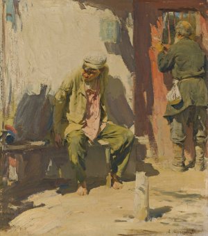 Beggars by Abram Efimovich Arkhipov Oil Painting