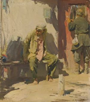 Beggars by Abram Efimovich Arkhipov Oil Painting