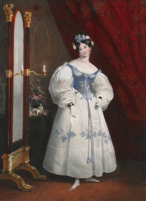 Portrait from Galerie Fashionable by Achille Deveria Oil Painting