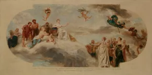La Ville de Paris recevant le concours de l'agriculture, de l'industrie et des arts by Achille Louis Joseph Sirouy Oil Painting