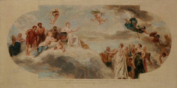 La Ville de Paris recevant le concours de l'agriculture, de l'industrie et des arts  by Achille Louis Joseph Sirouy - Hand-Painted Oil Painting Reproduction