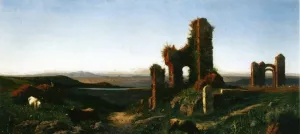 Roman Ruin by Achille Vertunni - Oil Painting Reproduction