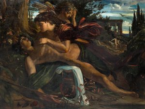 Venus Mourning Adonis by Achilles Forcart Oil Painting