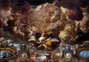 Assumption of the Virgin by Acislo Antonio Palomino Oil Painting