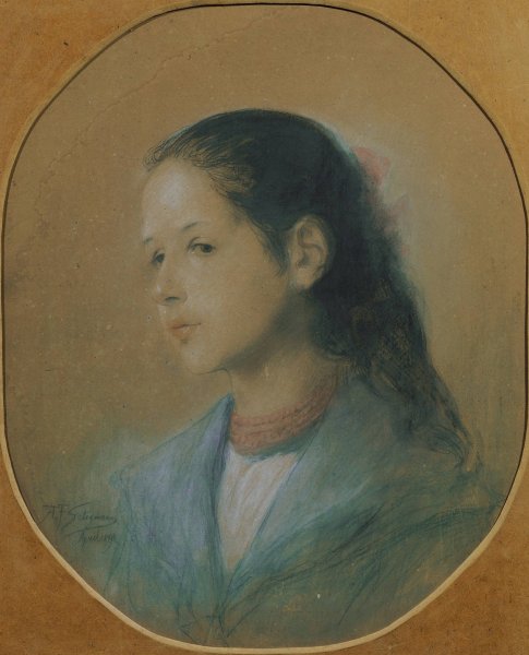 Main Product Photo of Dame mit Korallenkette  Painting by Adalbert Franz Seligmann