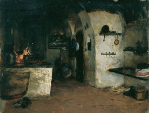 Rauchkuche by Adalbert Franz Seligmann Oil Painting